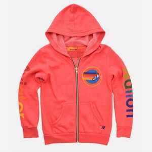 Aviator Nation Kids Zip Hoodie Neon Red